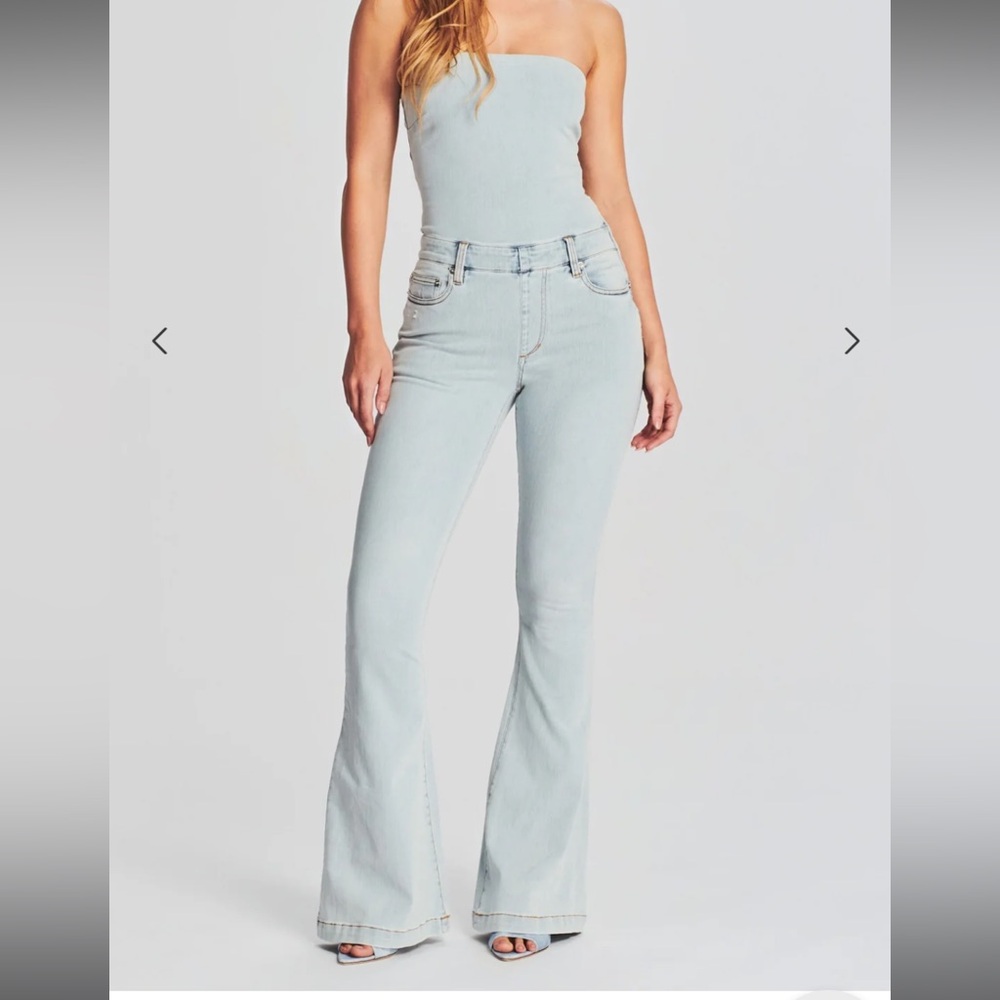 SER.O.YA Light Blue Flare Jumpsuit